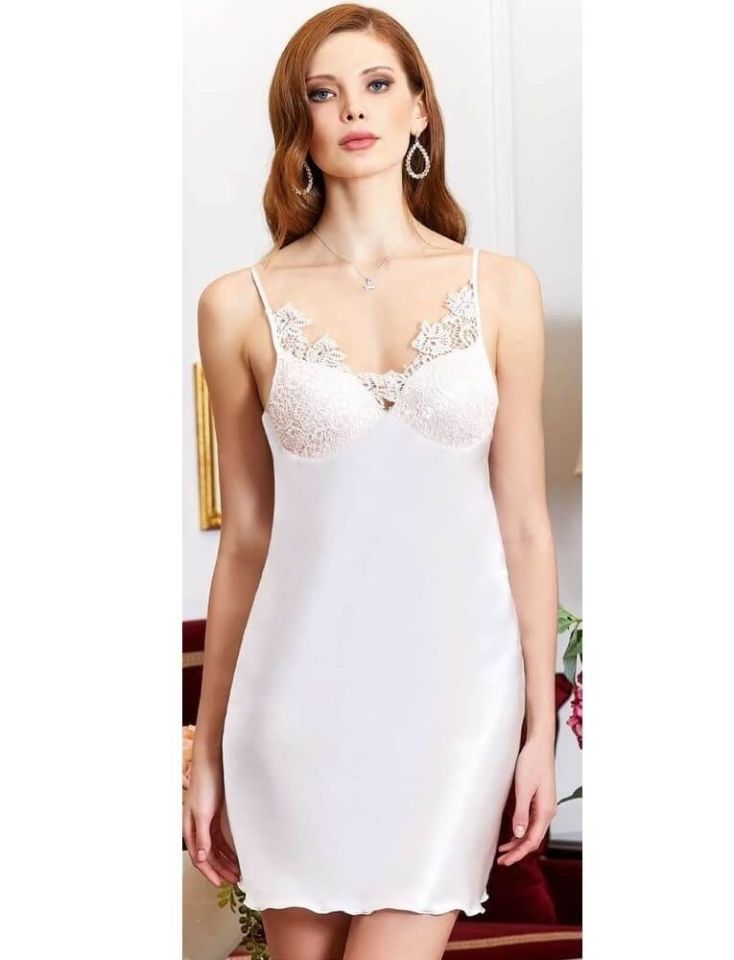 JEREMİ 950 SATEN KISA DANTELLİ 6 Lİ SET İNCİ S