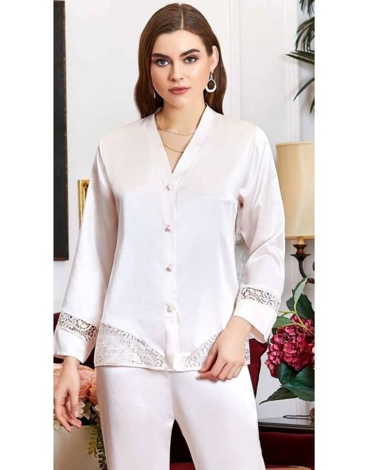 JEREMİ 950 SATEN KISA DANTELLİ 6 Lİ SET KREM M