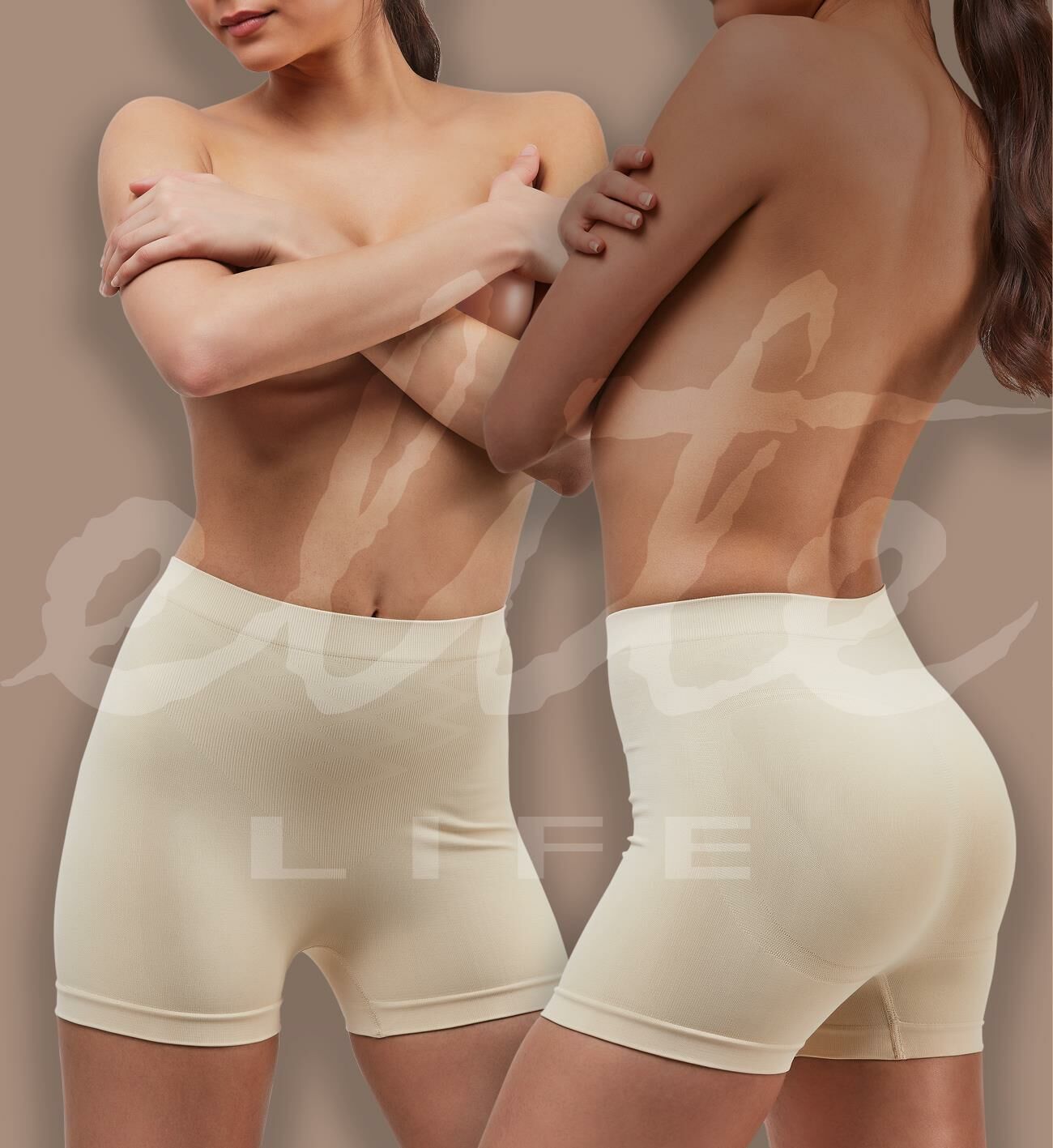 ELİTE LİFE 835 K-07 BAYAN BOXER KORSE ---TEN - -S-M
