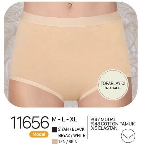 Berrak 11656 Bayan Toparlayıcı Külot -SİYAH - -3XL