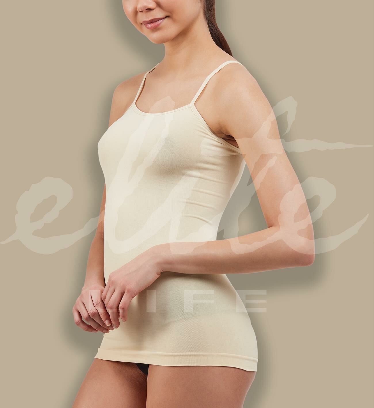 ELİTE LİFE 846 AT-01 İNCE ASKILI ATLET ---TEN - -S-M