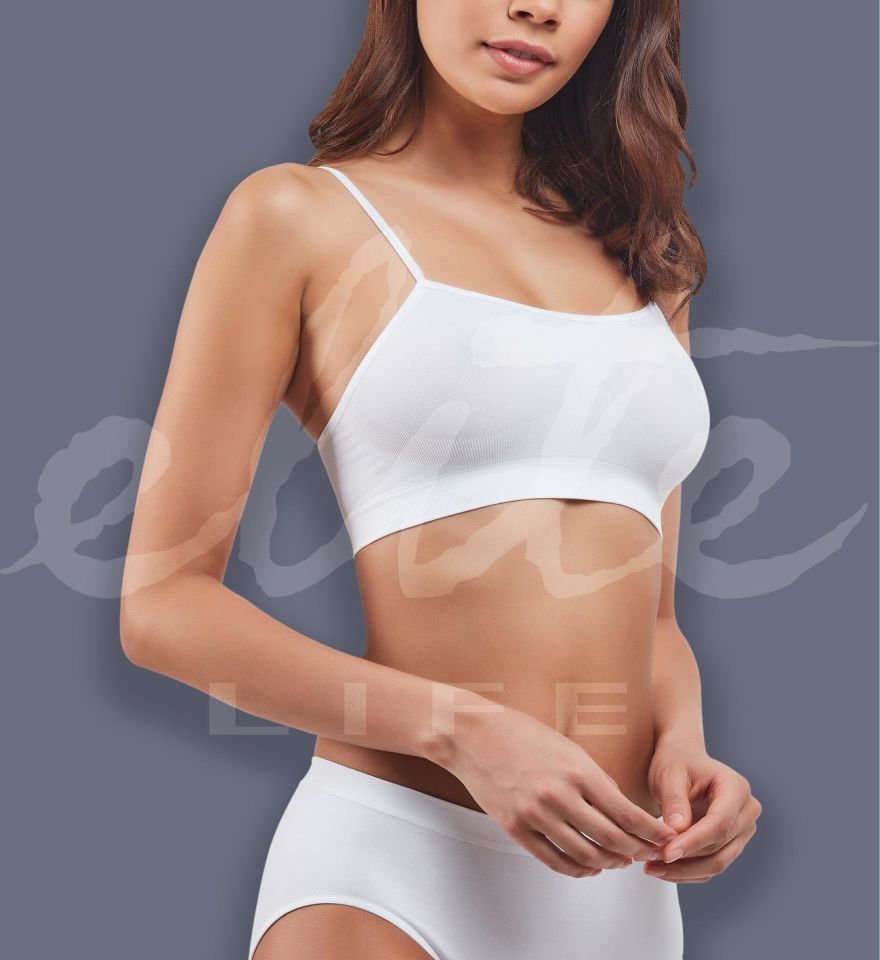 ELİTE LİFE 851 B-03 BÜSTÜYER İP ASKI -S-M - -BEYAZ