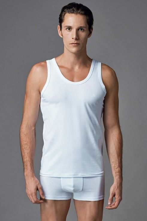 Eros 001 Cotton 2 Li Erkek Askılı Atlet -BEYAZ - -3X