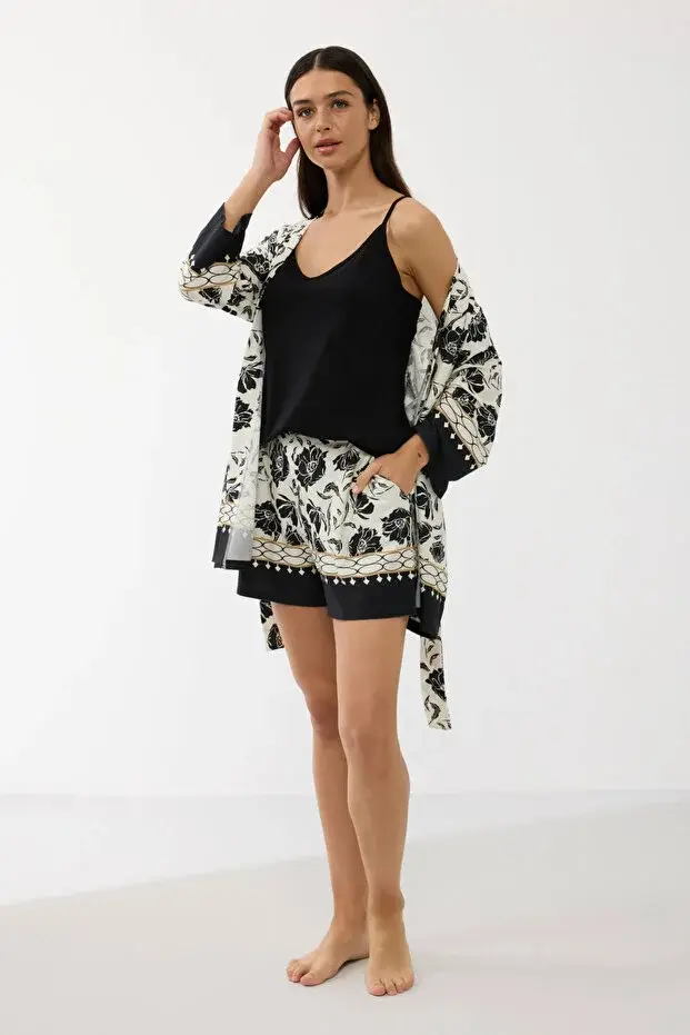 Anıl 11710 Bayan sabahlık 3lü Takım