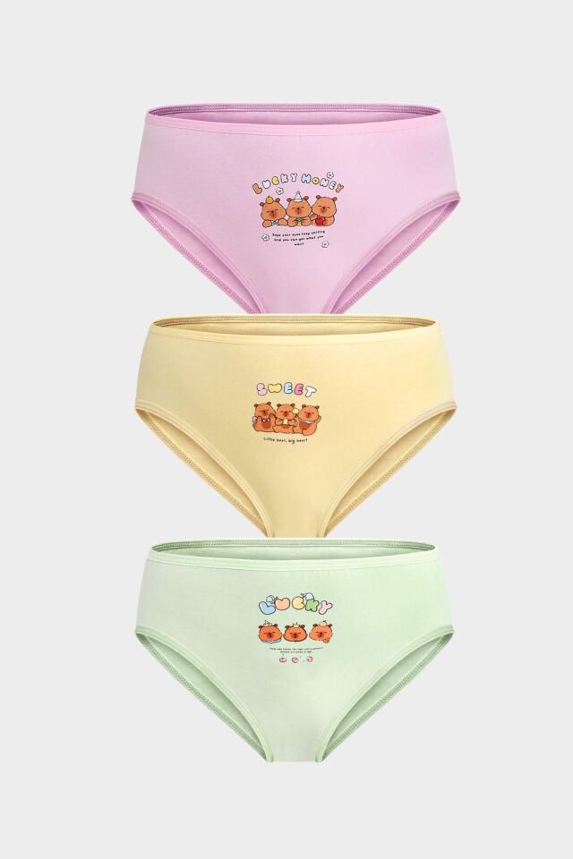 Berrak 5668 kız 3lü slip külot