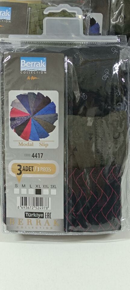 Berrak 4417 Erkek Modal 3 Lü Slip