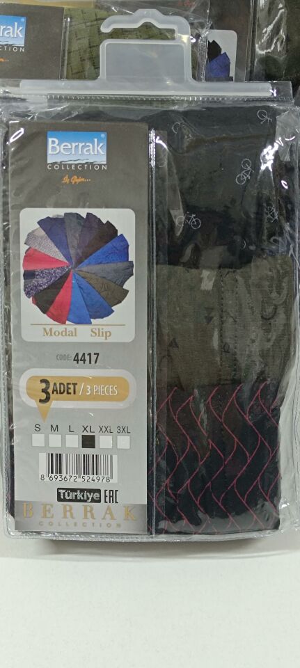 Berrak 4417 Erkek Modal 3 Lü Slip