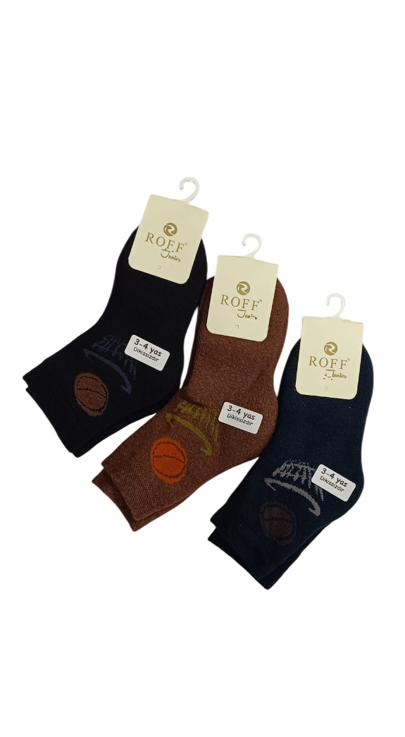 ROFF POTA ÇOCUK HAVLU ERKEK ÇORAP 3-5