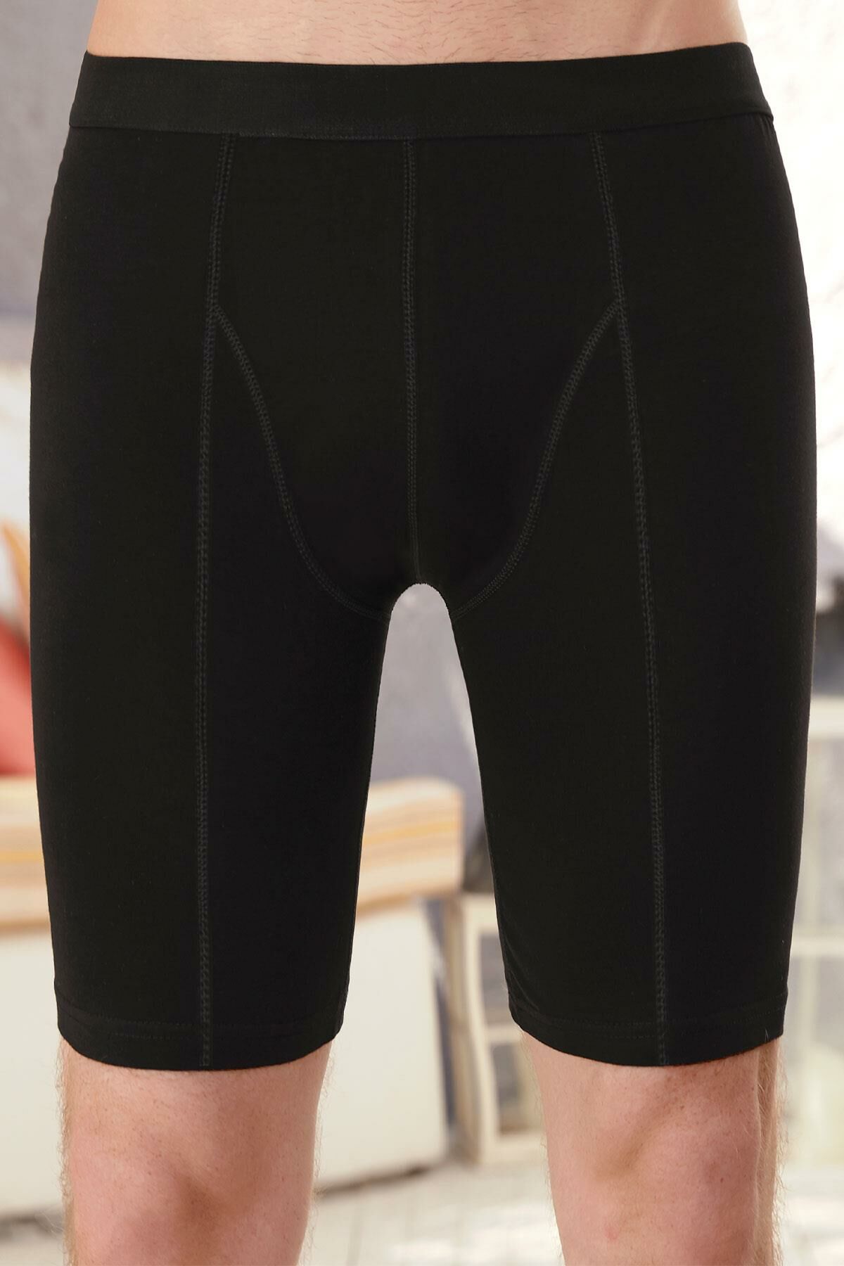 Berrak 1125 Erkek Uzun Boxer -SİYAH - -XL