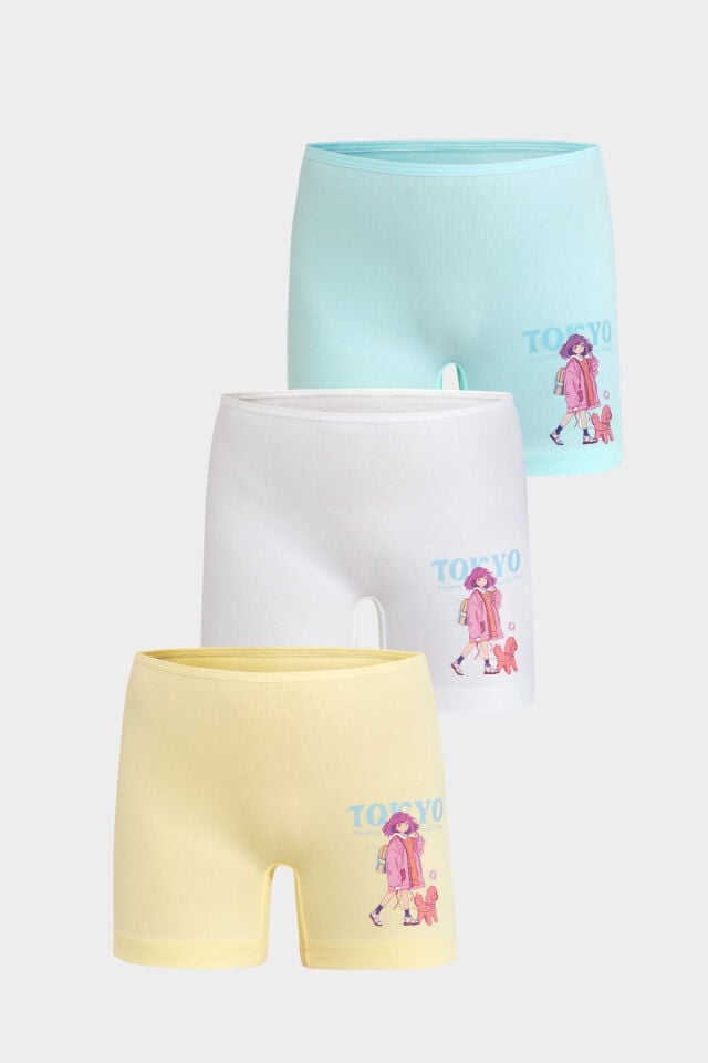 Berrak 5649 kız çocuk 3lü boxer