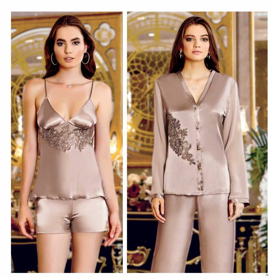Jeremi S235 Saten Dantelli 6 Lı Set -VİZYO - - XL
