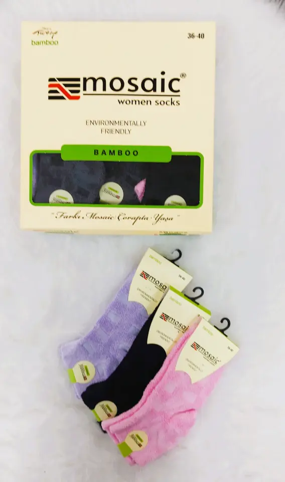 MOSAİC 40100 BAYAN BAMBU TERS HAVLU PATİK