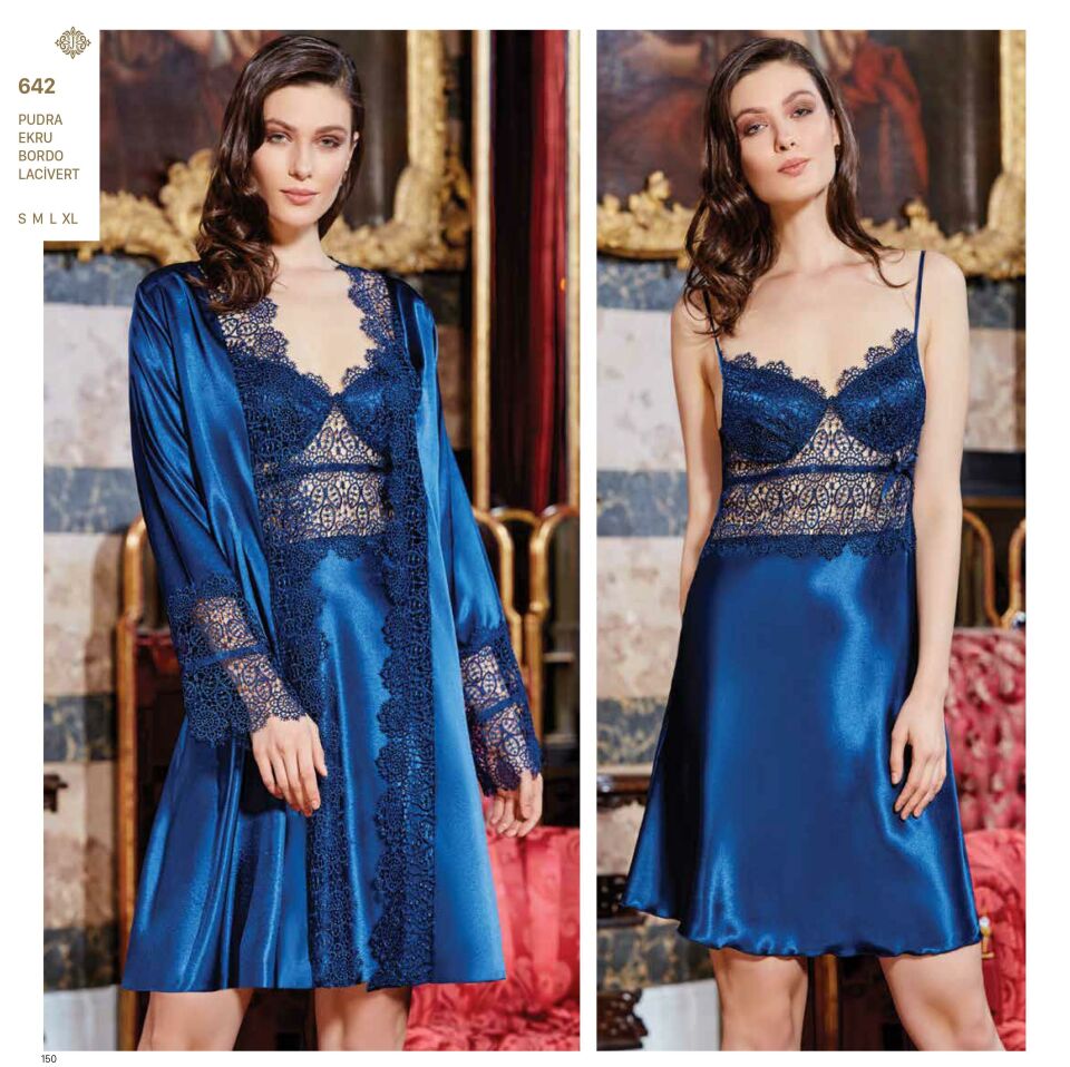 Jeremi 642 Saten Dantelli 6 Lı Set -LACİV - -- L