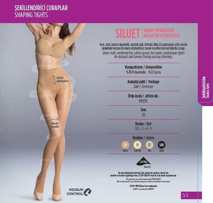 Penti Silüet Korseli Külotlu Çorap