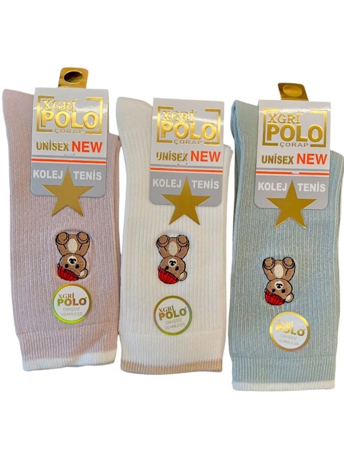 Bayan b-101 nakışlı yıkamalı çorap