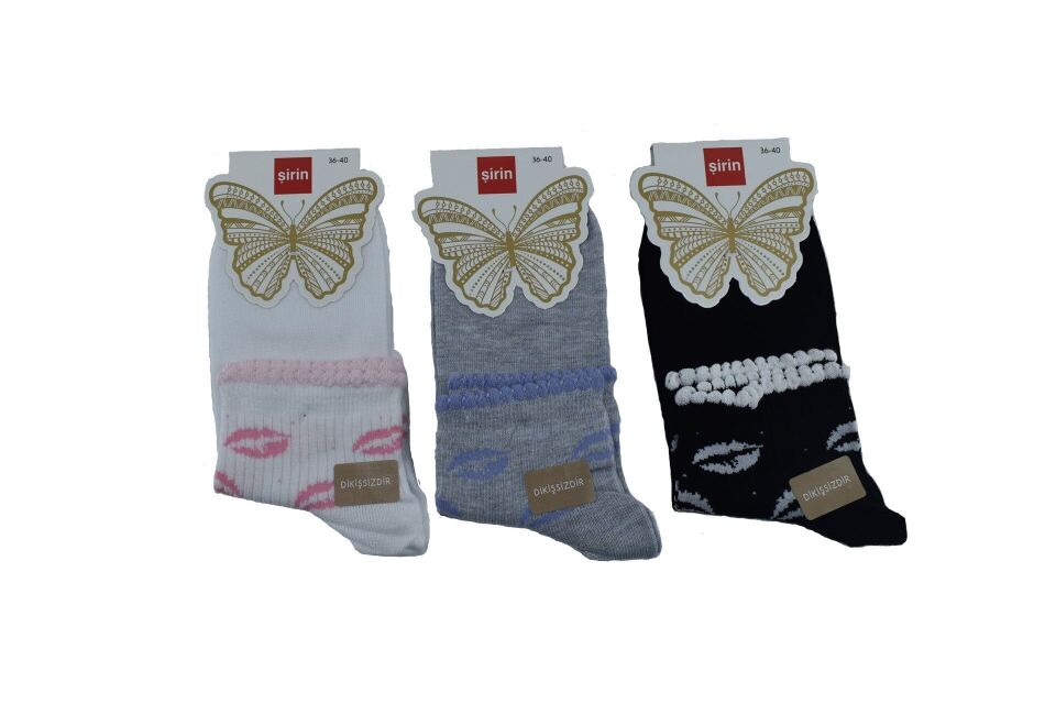 Şirin 4035 bayan kısa konç çorap