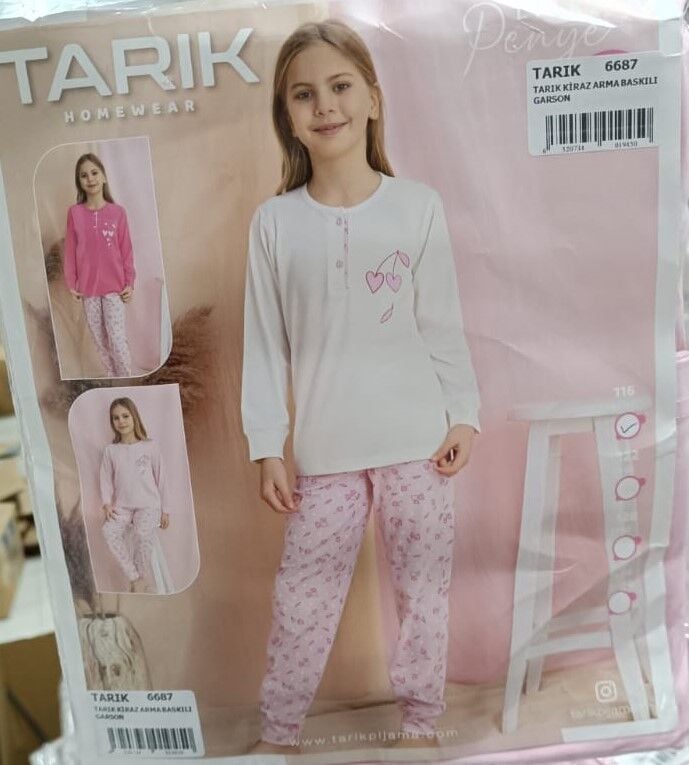 Tarık 6687 kız çocuk pijama takım 7/8/9/10