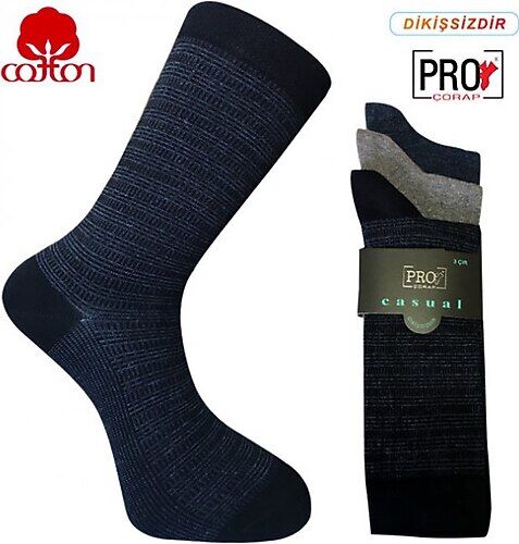 Pro 8501 erkek 3lü penye casual çorap
