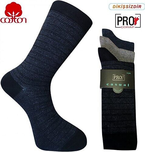 Pro 8501 erkek 3lü penye casual çorap
