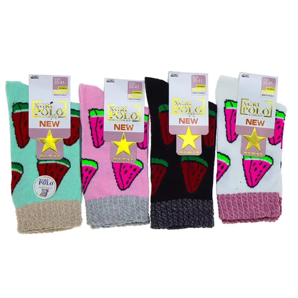 Bayan B-17 3Lü Desenli Çorap