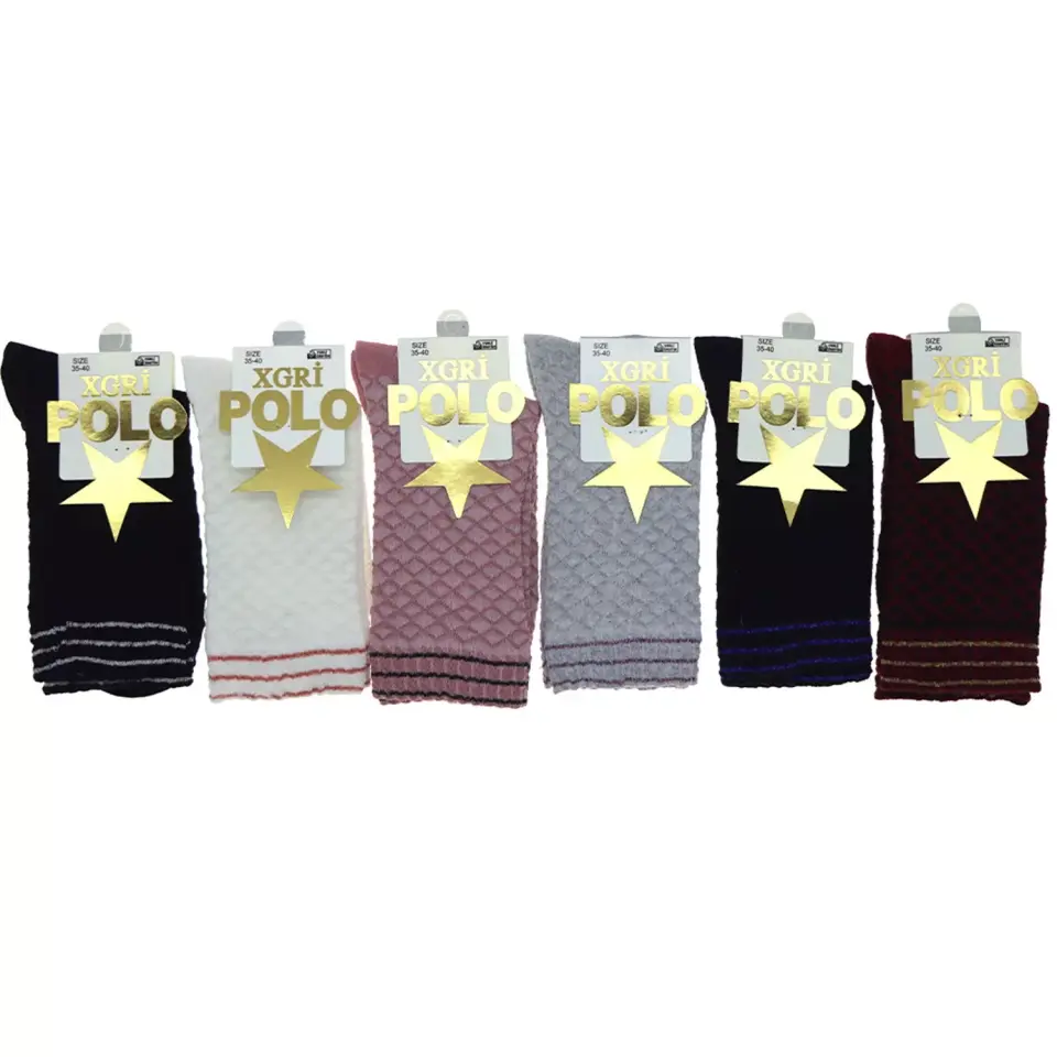 Bayan B-17 3Lü Desenli Çorap