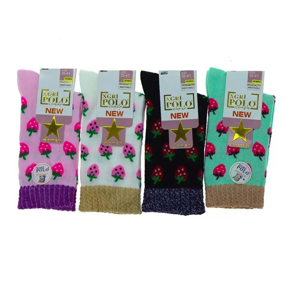 Bayan B-17 3Lü Desenli Çorap