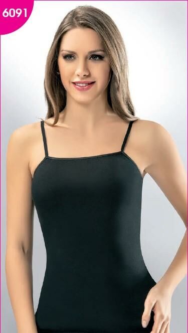 KOTA 6091 BAYAN İP ASKILI ATLET -SİYAH - - XL