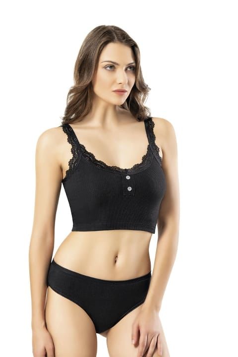 Kota 6434 Bayan Kaşkorse Sur Dantelli Krop