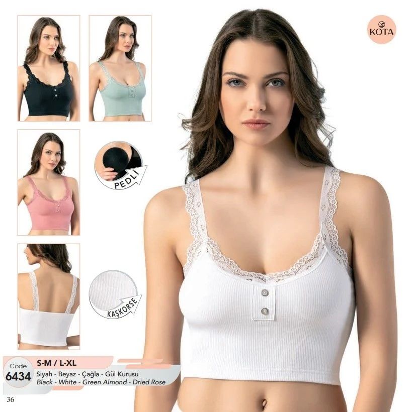 Kota 6434 Bayan Kaşkorse Sur Dantelli Krop