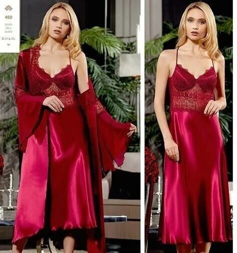 Jeremi 450 Saten Dantelli 6 Lı Set -SİYAH - -- M
