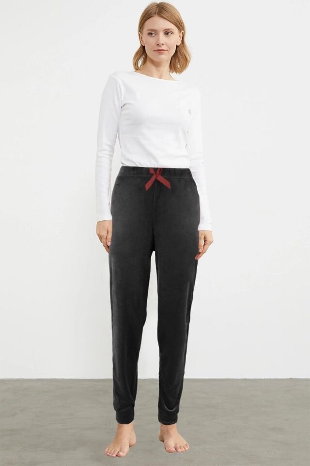 Pijamoni 476 Bayan Kadife Tek Alt