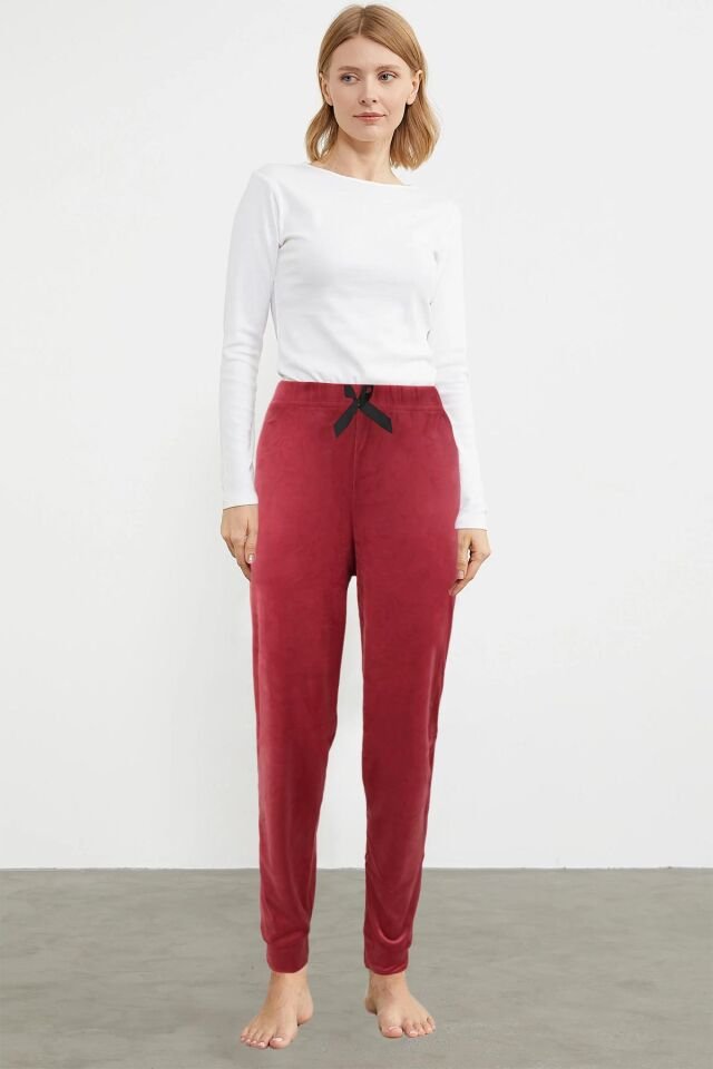 Pijamoni 476 Bayan Kadife Tek Alt