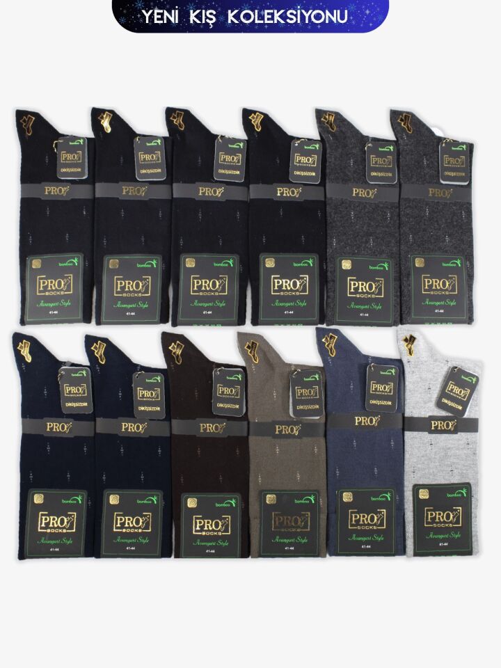 Pro 17679 Erkek Bamboo Mevsimlik Çorap