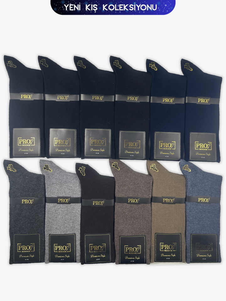Pro 15601 erkek penye mevsimlik çorap