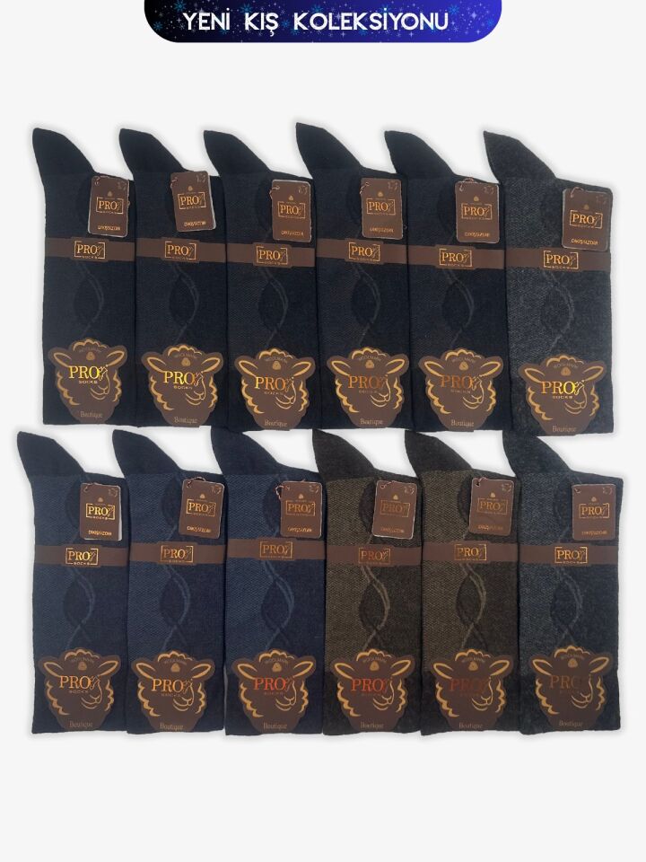 Pro 12617 Erkek İnce Yün Çorap
