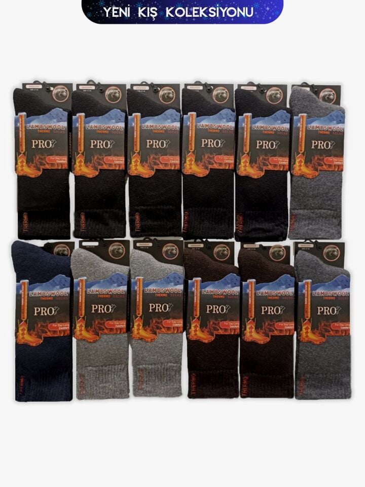 Pro 13901 erkek termal lamswool çorap