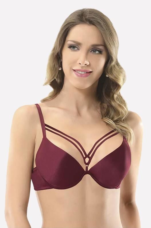 Nbb Hafif Destekli Klasik Sütyen 3696 -75B - -BORDO