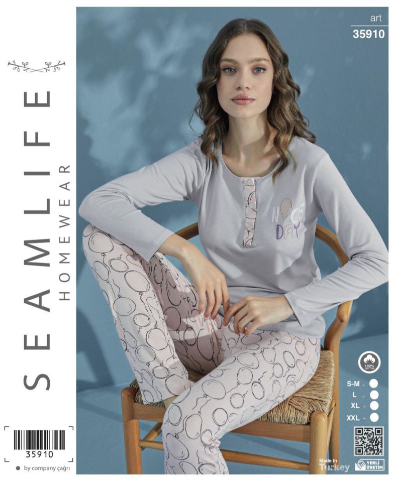 Seamlife Kadın Uzun Kol Pijama Takımı