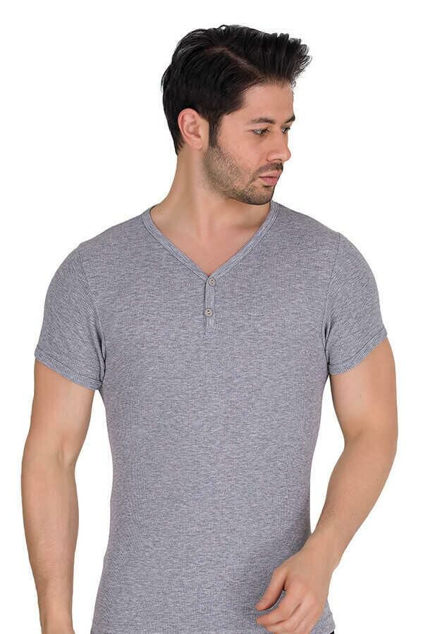Berrak 1045 Erkek Kaşkorse T-shirt -GRİML - -L