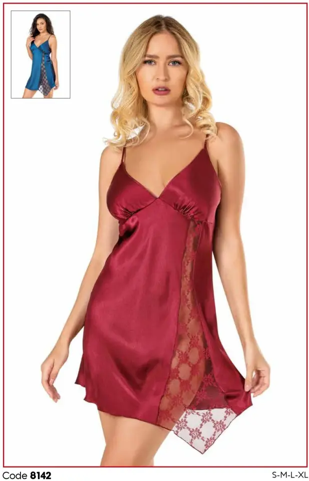 Primoda 8142 Saten Gecelik