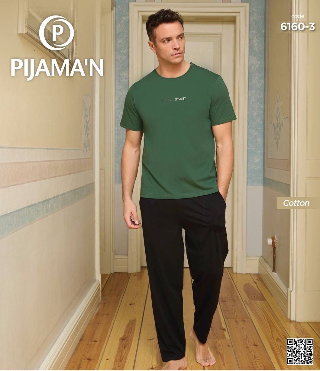 Pijamoni 6160 Erkek Kısa Kol Pijama Takımı