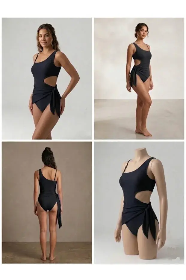 Azra 714 bayan tek omuz mayo