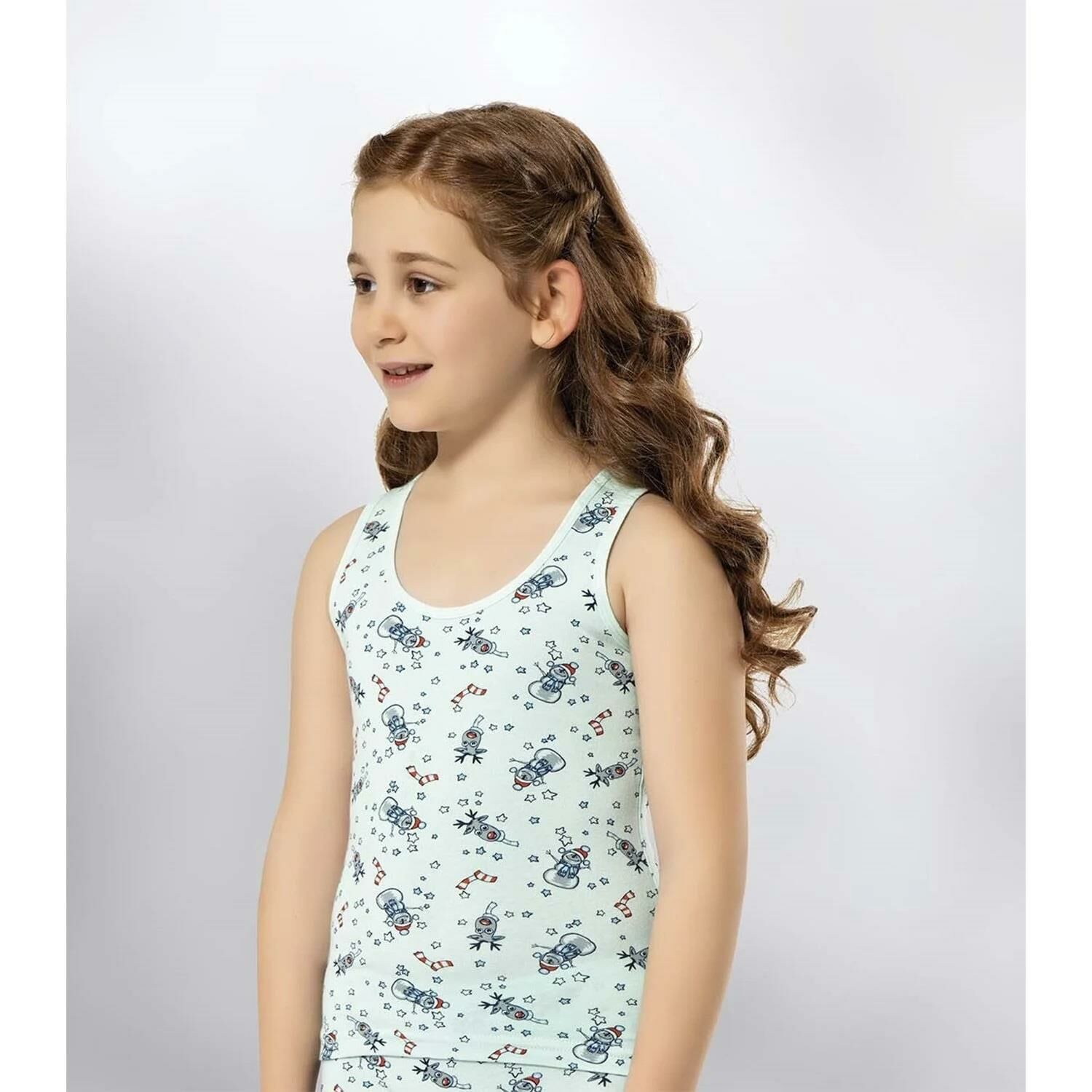 KOTA 3412 KIZ BASKILI GENİŞ ASKILI ATLET