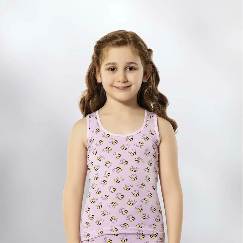 KOTA 3412 KIZ BASKILI GENİŞ ASKILI ATLET