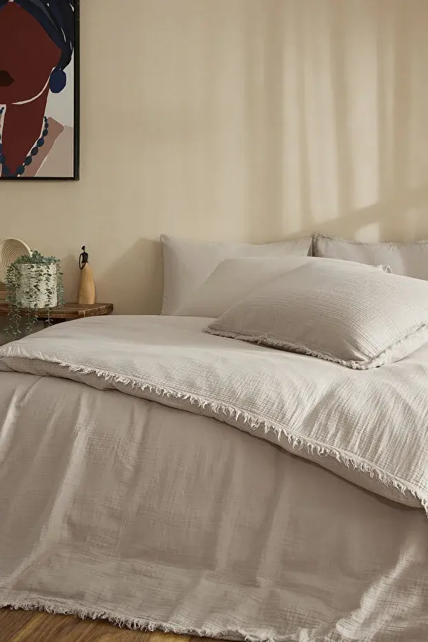 NEV.TK FITTED CAR MUSLIN BEJ SOFIA