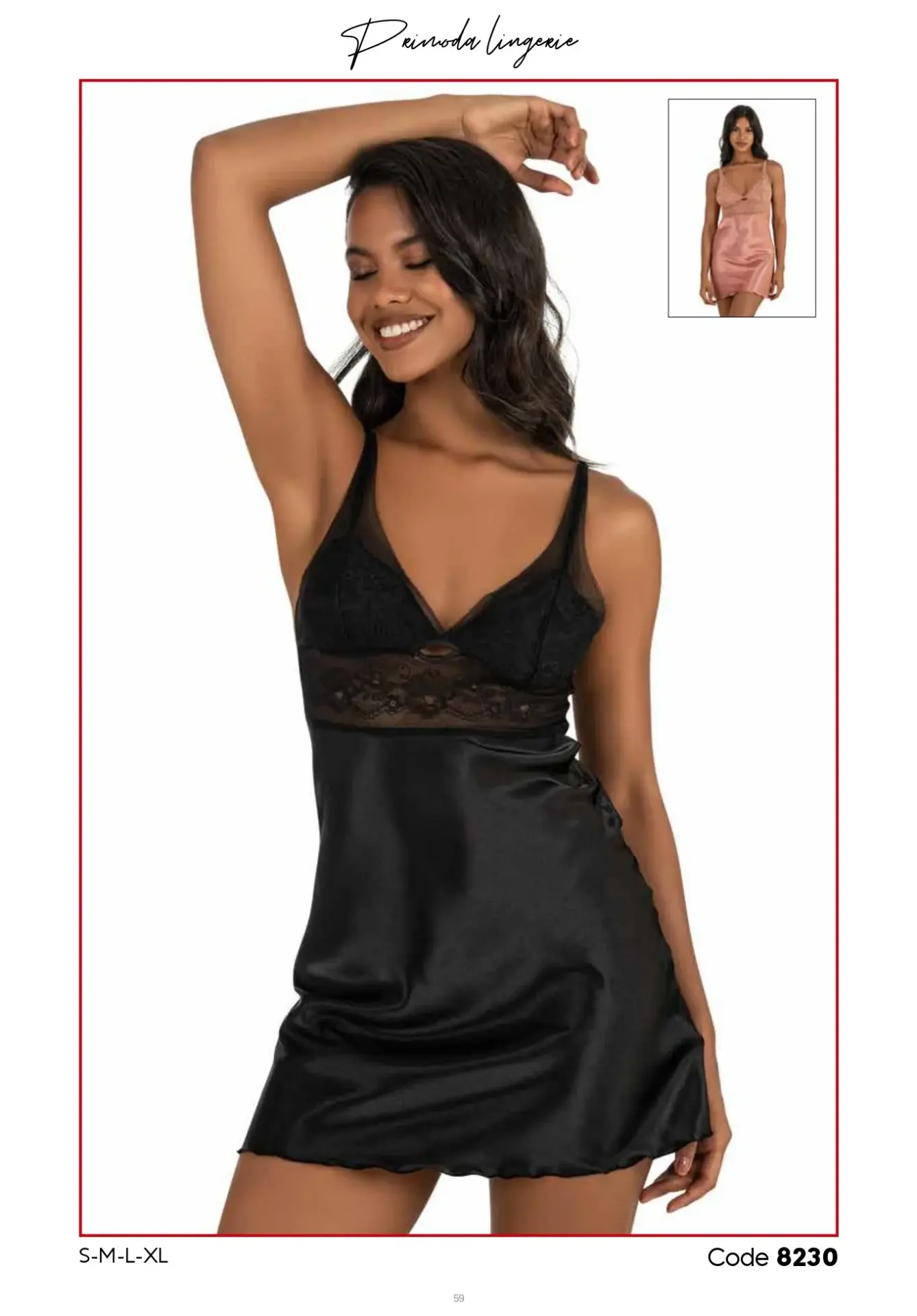 Primoda 8230 Saten Gecelik