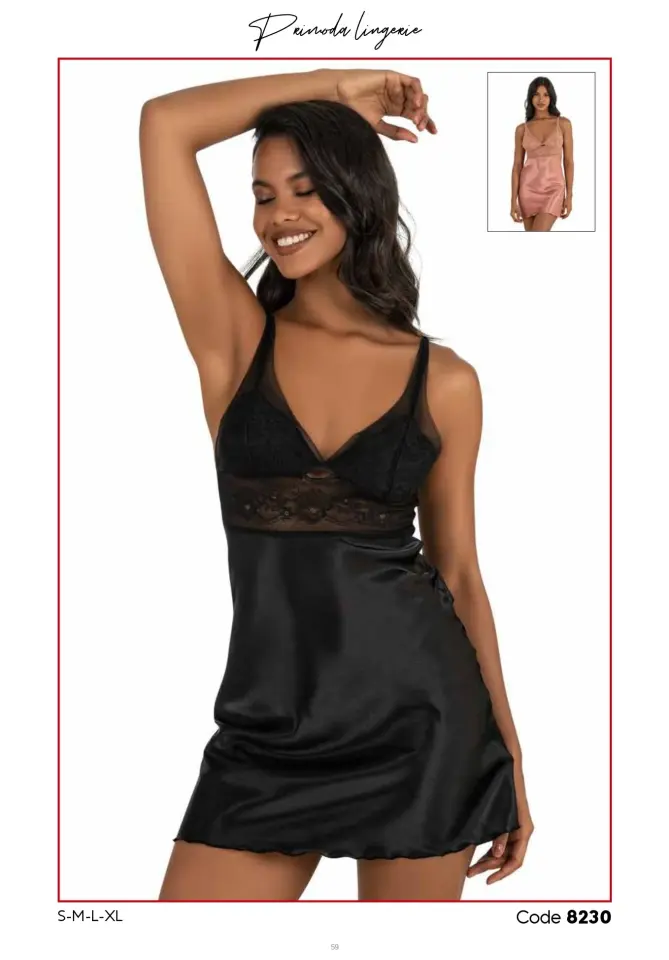 Primoda 8230 Saten Gecelik