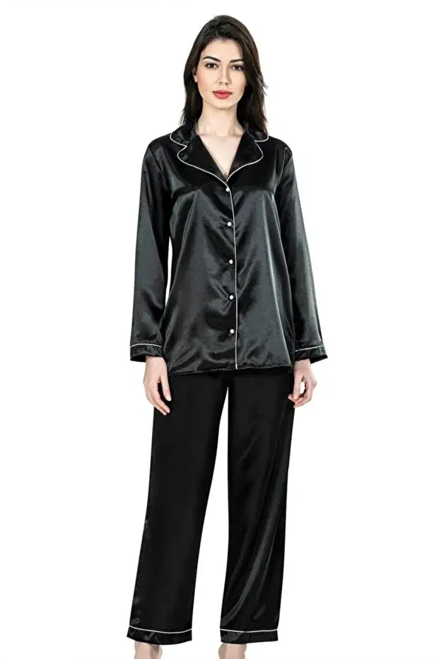 Ahu 7647 Saten Pijama Takım