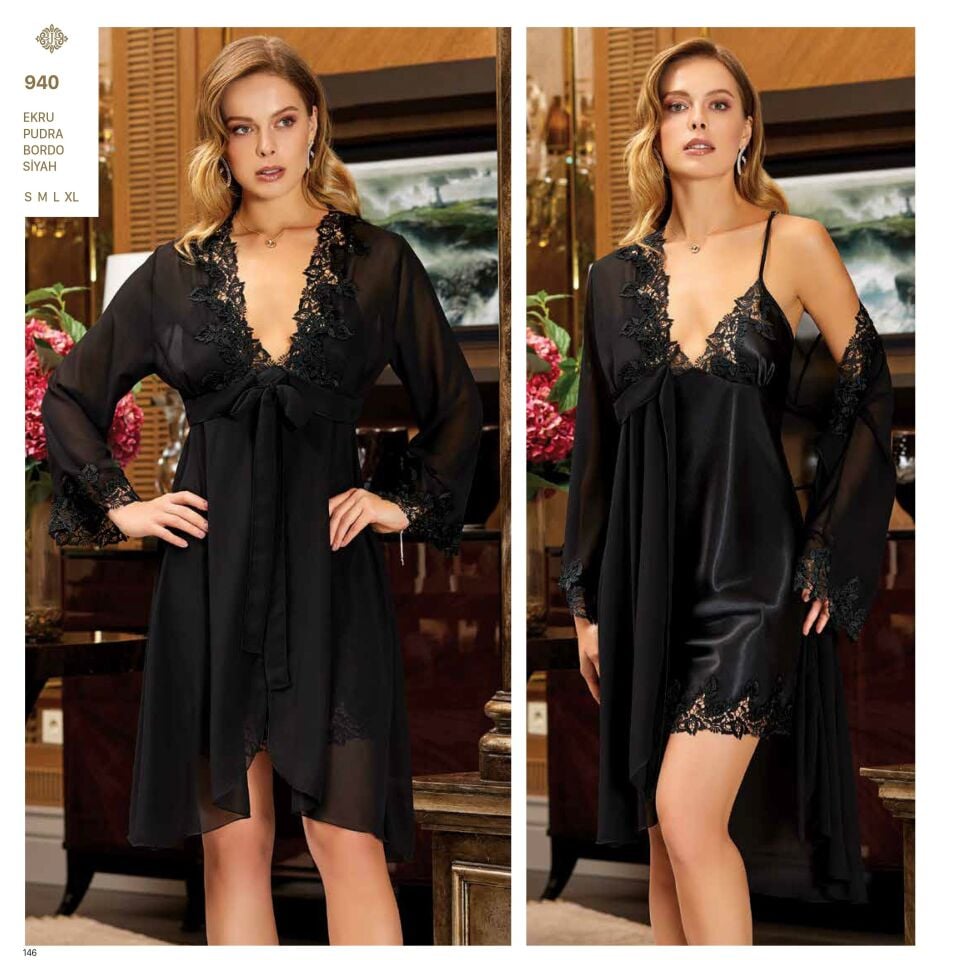 Jeremi 940 Saten Dantelli 6 Lı Set