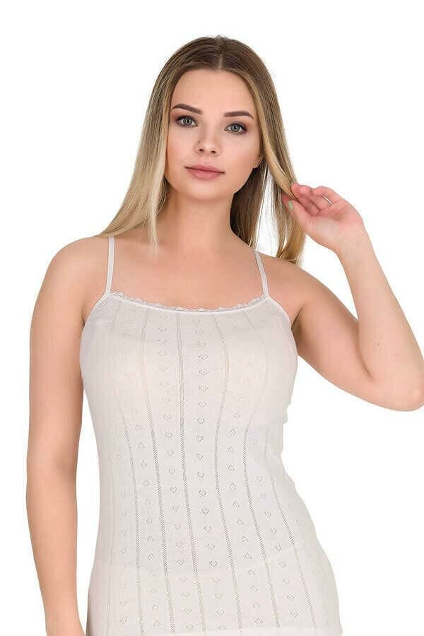 Berrak 8050 Bayan İp Askılı Atlet --EKRU - -- M